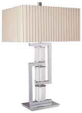  12355-1-77 - 1 Light Table Lamp in Chrome Finish w/ Frosted Glass