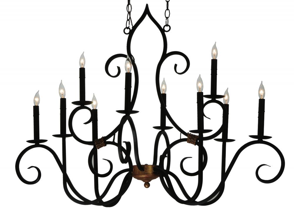 43"L Clifton 10 LT Oblong Chandelier