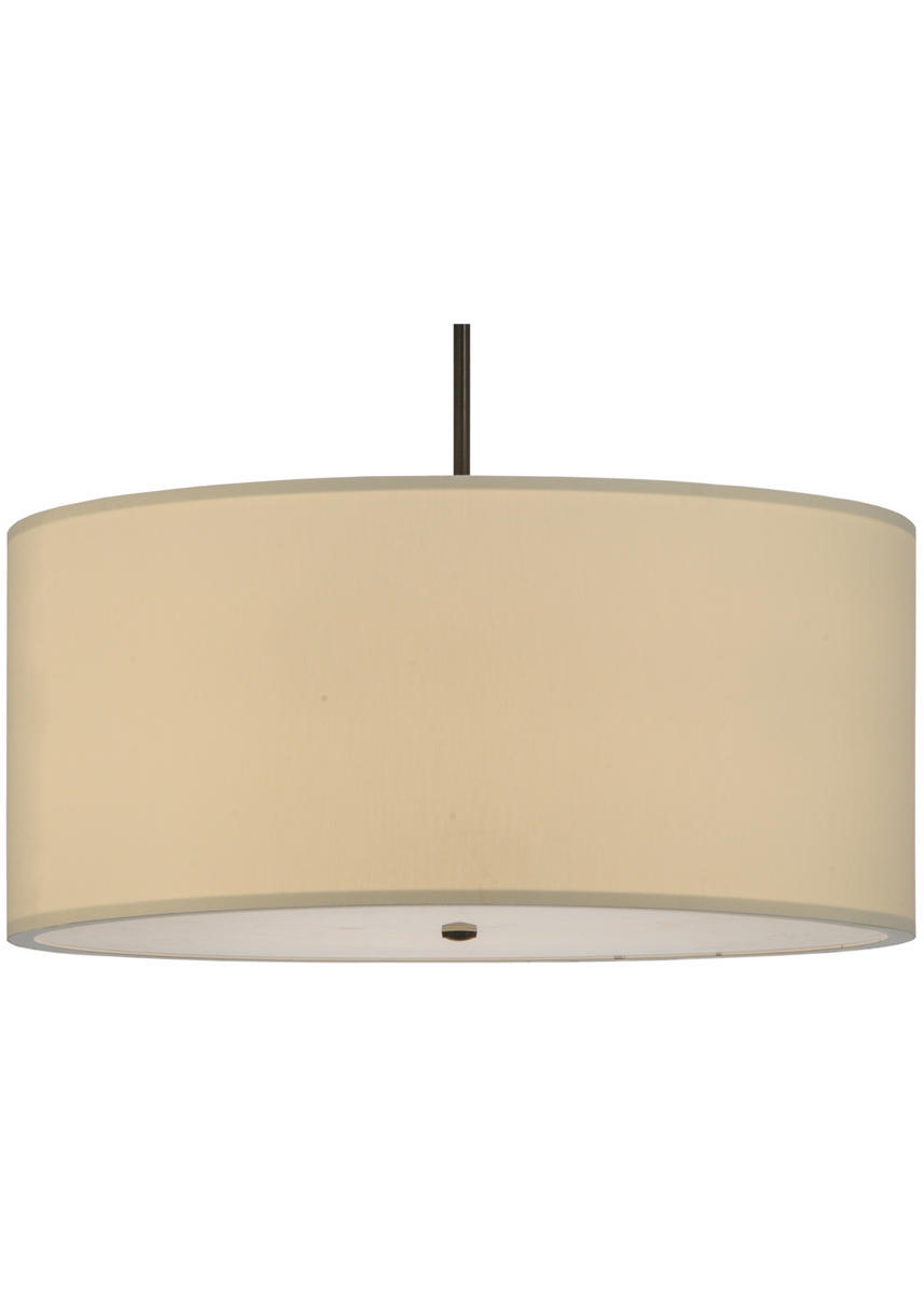 36"W Cilindro Eggshell Textrene Pendant