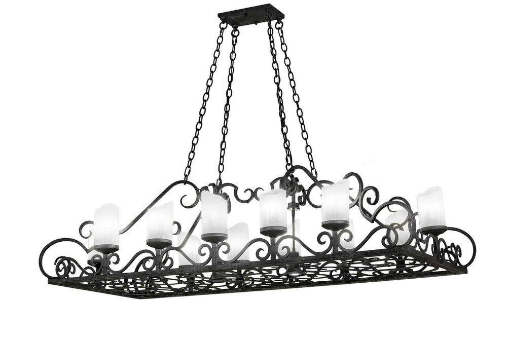 66"L Carlotta 12 LT Oblong Chandelier