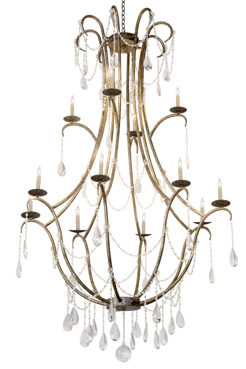 54"W Kaitlynn 12 LT Two Tier Chandelier