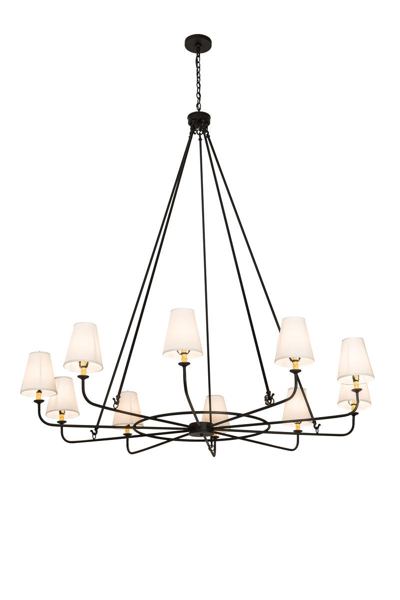 72" Wide Brach Ring 10 LT Chandelier