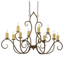 2nd Avenue Designs White 117425 - 48"L Clifton 10 LT Oblong Chandelier