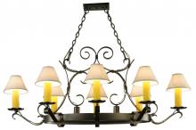 2nd Avenue Designs White 141127 - 56"L Handforged Oval 8 LT W/Downlights Chandelier