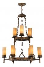  149564 - 31" Wide Newcastle 9 LT Two Tier Chandelier