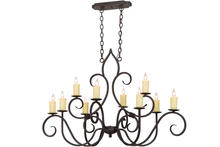 2nd Avenue Designs White 154997 - 48"L Clifton 10 LT Oblong Chandelier