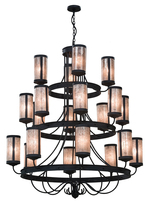 2nd Avenue Designs White 156557 - 60"W Nehring 20 LT Three Tier Chandelier