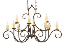 2nd Avenue Designs White 156587 - 48"L Clifton 10 LT Oblong Chandelier