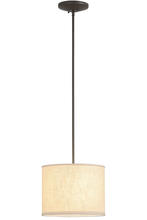  156829 - 14"W Cilindro Beige Textrene Pendant