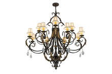 2nd Avenue Designs White 169781 - 54"W Ingrid 12 LT Chandelier