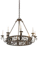 2nd Avenue Designs White 174068 - 36"W Delano 8 LT Chandelier