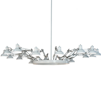 2nd Avenue Designs White 194179 - 94" Wide Drafter's Lamp Chandelier