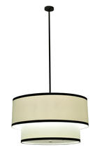 2nd Avenue Designs White 243366 - 36" Wide Cilindro 2 Tier Textrene Pendant