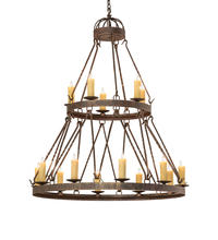  243691 - 48" Wide Lakeshore 15 Light Two Tier Chandelier