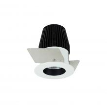 Nora NIO-1RNG50XBW - 1" Iolite LED NTF Round Reflector, 600lm, 5000K, Black Reflector / White Flange