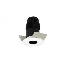 Nora NIOB-1RPH50XBMPW - 1" Iolite LED BWF Round Pinhole, 600lm, 5000K, Black Pinhole / Matte Powder White Flange