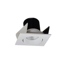 Nora NIOB-2SC50XWW/10 - 2" Iolite LED Square Adjustable Cone Reflector, 1000lm / 14W, 5000K, White Reflector / White