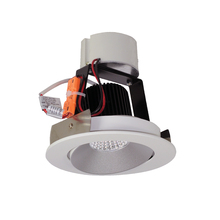 Nora NIR-4RC50XHW - 4" Iolite LED Round Adjustable Cone Retrofit, 800lm / 14W, 5000K, Haze Reflector / White Flange