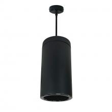  NYLS3-6P1L240FC12BBB - 6" Sapphire III Pendant Mount Black Cylinder, Black Reflector/Black Flange, 120-277; 0-10V