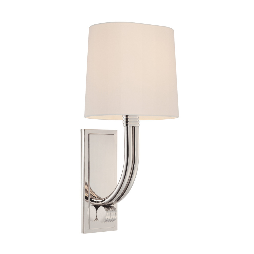 One Light Nickel Wall Light