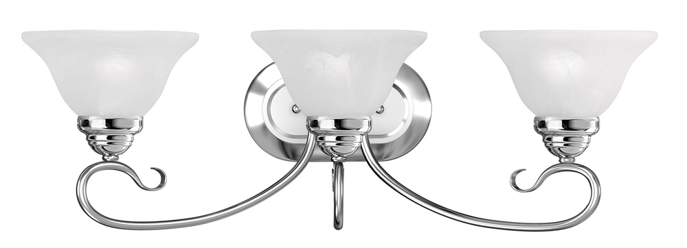 3 Light Polished Chrome Bath Light