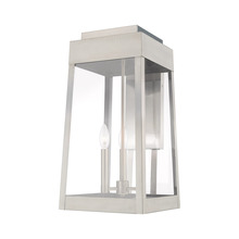  20858-91 - 3 Lt Brushed Nickel Outdoor Wall Lantern