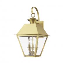  27218-08 - 3 Light Natural Brass Outdoor Large Wall Lantern