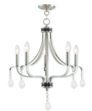  40785-91 - 5 Light Brushed Nickel Chandelier