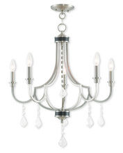  40885-91 - 5 Light Brushed Nickel Chandelier