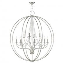  40919-91 - 12 Light Brushed Nickel Grande Foyer Chandelier