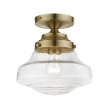  41291-01 - 1 Light Antique Brass Semi-Flush