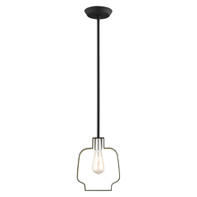  45511-04 - 1 Lt Black & Winter Gold Mini Pendant