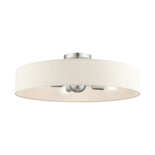 Livex Lighting 46038-91 - 4 Lt Brushed Nickel Semi Flush Mount