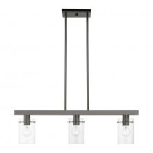  46153-46 - 3 Light Black Chrome Linear Chandelier