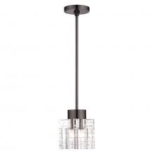  46181-46 - 1 Light Black Chrome Crystal Single Pendant