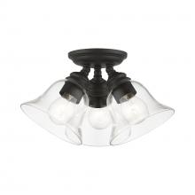  46489-04 - 3 Light Black Large Semi-Flush