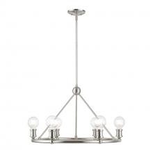  47166-91 - 6 Light Brushed Nickel Chandelier