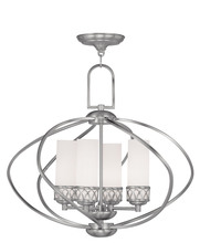  4724-91 - 4 Light Brushed Nickel Chandelier