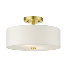  51053-12 - 2 Lt Satin Brass Semi Flush