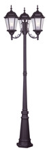 Livex Lighting 7553-07 - 3 Light Bronze Outdoor 3 Head Post