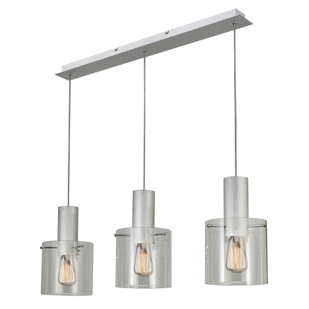 Henley 3 Light Island Light (Brushed Aluminum)