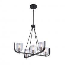  AC11746NB - Cheshire Collection 5-Light Chandelier, Black & Nickel