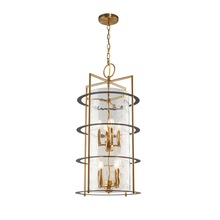  AC11818BB - Burford Collection 8-Light Chandelier Brass & Black