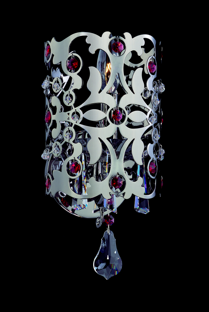 Bizet 1 Light Wall Bracket W/Swarovski Elements Crystal W/Black Pearl