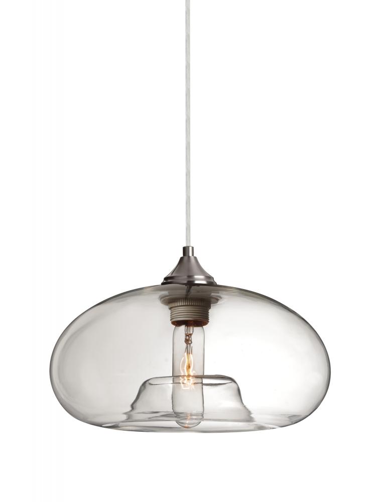 Besa Pendant Bana Satin Nickel Clear 1x60W Medium Base