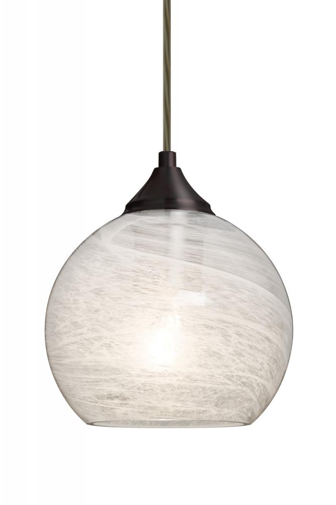 Besa, Jilly Cord Pendant, Vapor Clear, Bronze Finish, 1x60W Medium Base