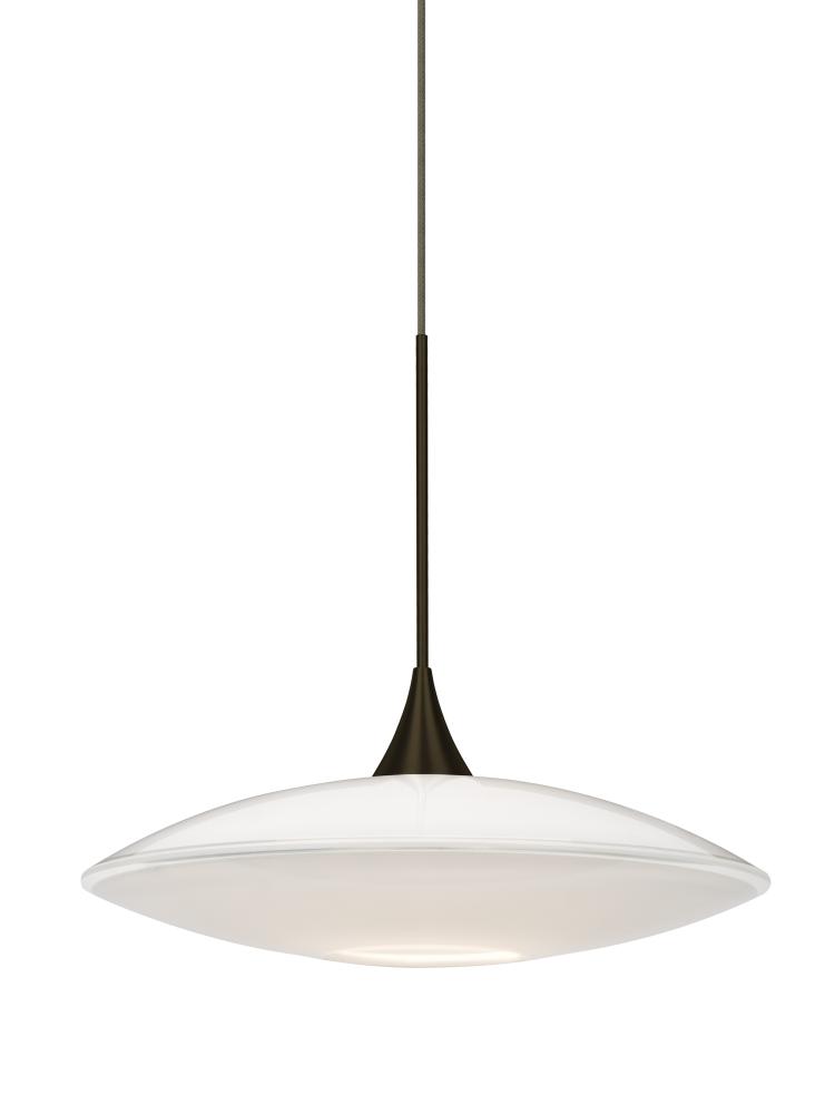 Besa Pendant Spazio Bronze Opal Glossy 1x5W LED