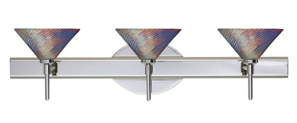 Besa Wall Swirl Chrome Dicro Swirl 3x5W LED