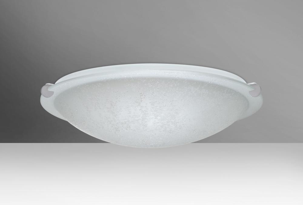 Besa Ceiling Trio 16 Satin Nickel Stucco 2x11W LED