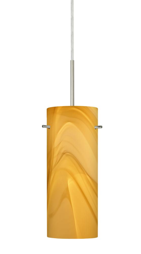 Besa Stilo 10 LED Pendant Honey Satin Nickel 1x9W LED